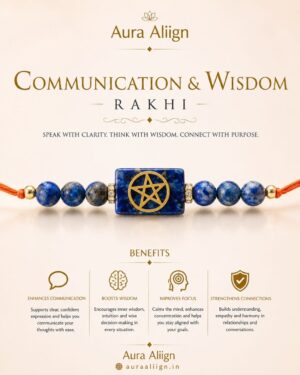 Communication & Wisdom Crystal Rakhi
